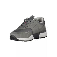 Carrera Sleek Gray Sneakers with Eco-Leather Accents