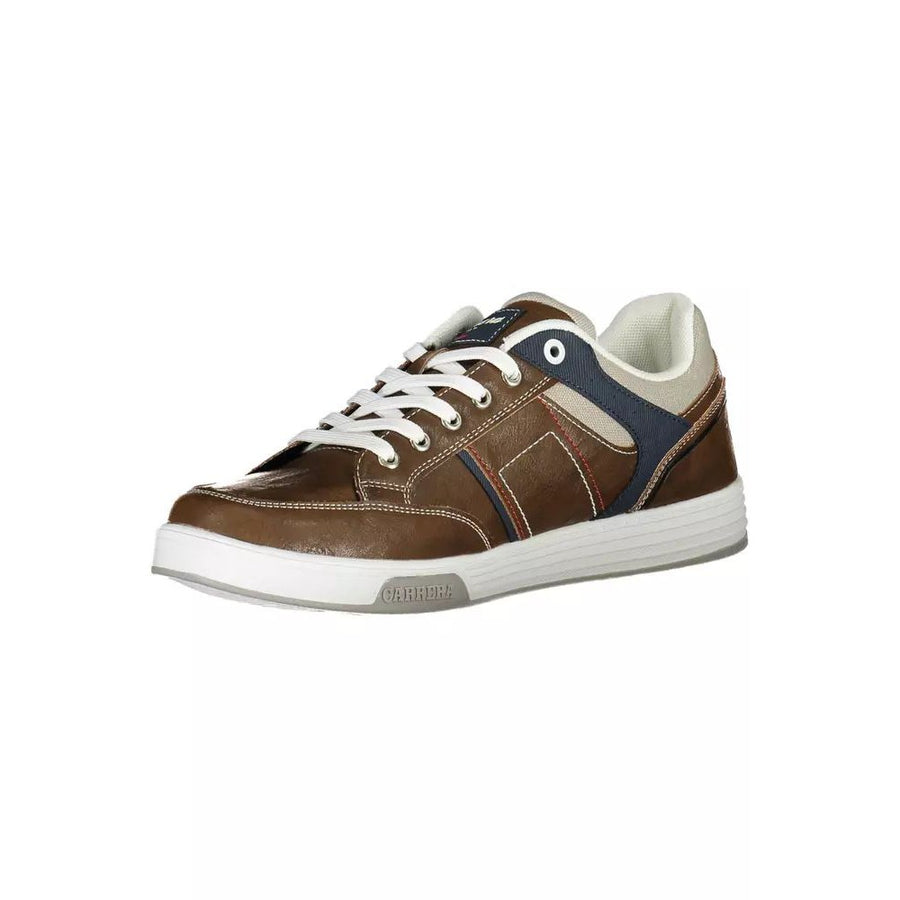 Eclectic Brown Carrera Sneakers with Contrasting Accents