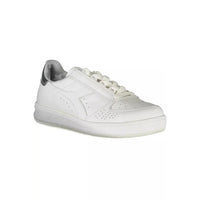 Diadora Elegant White Lace-Up Sneakers with Contrast Detail