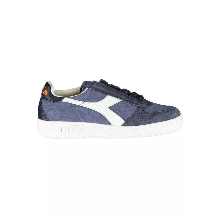 Diadora Blue Contrasting Lace-Up Luxury Sneakers