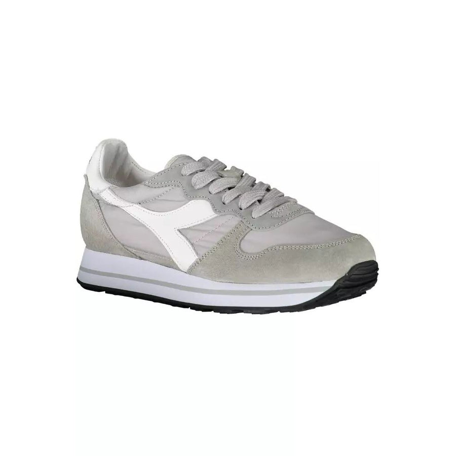 Diadora Elegant Gray Lace-Up Sports Sneakers