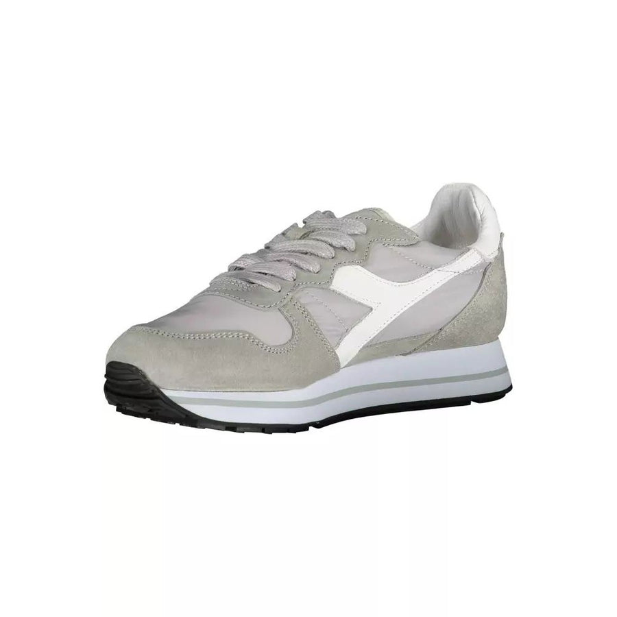 Diadora Elegant Gray Lace-Up Sports Sneakers