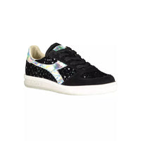 Diadora Chic Black Lace-Up Sneakers with Contrasting Details