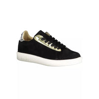 Diadora Elegant Black Leather Sneakers with Contrasting Details