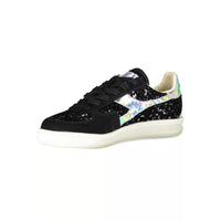 Diadora Chic Black Lace-Up Sneakers with Contrasting Details