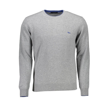 Harmont & Blaine Elegant Gray Sweater with Contrasting Accents