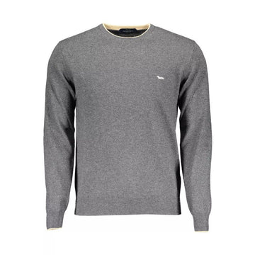 Harmont & Blaine Elegant Gray Sweater with Contrasting Details