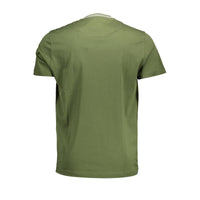 Harmont & Blaine Elegant Green Crew Neck Cotton Tee with Pocket