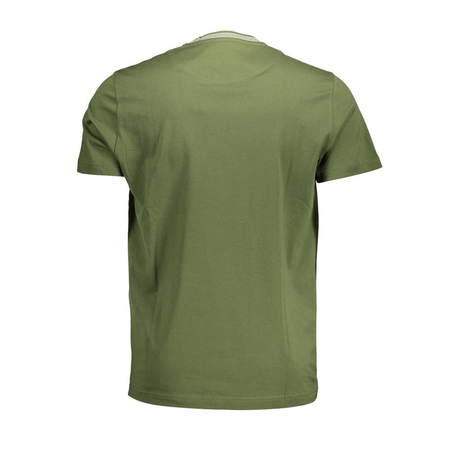 Harmont & Blaine Elegant Green Crew Neck Cotton Tee with Pocket