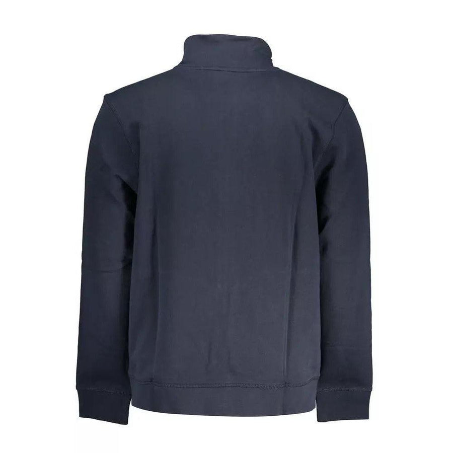 Hugo Boss Sleek Long-Sleeved Blue Sweatshirt with Logo Detail