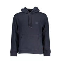 Hugo Boss Sleek Hooded Sweatshirt in Rich Blue