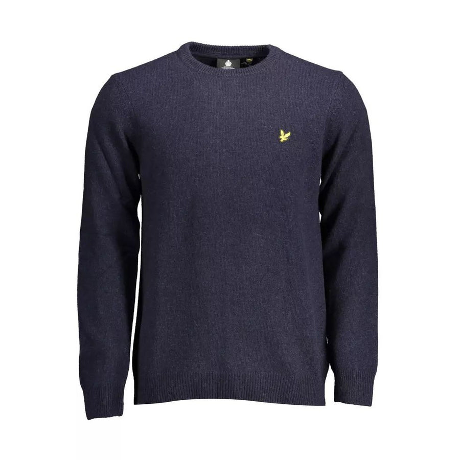 Lyle & Scott Classic Blue Wool Blend Sweater