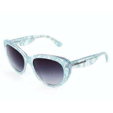 Dolce & Gabbana Elegant Transparent Turquoise Weave Sunglasses