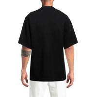 Dolce & Gabbana Gold Embroidered Logo Black Cotton Tee