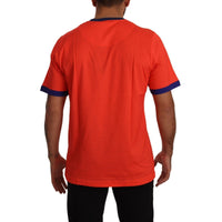 Dolce & Gabbana Elegant Orange Crew Neck Logo Tee