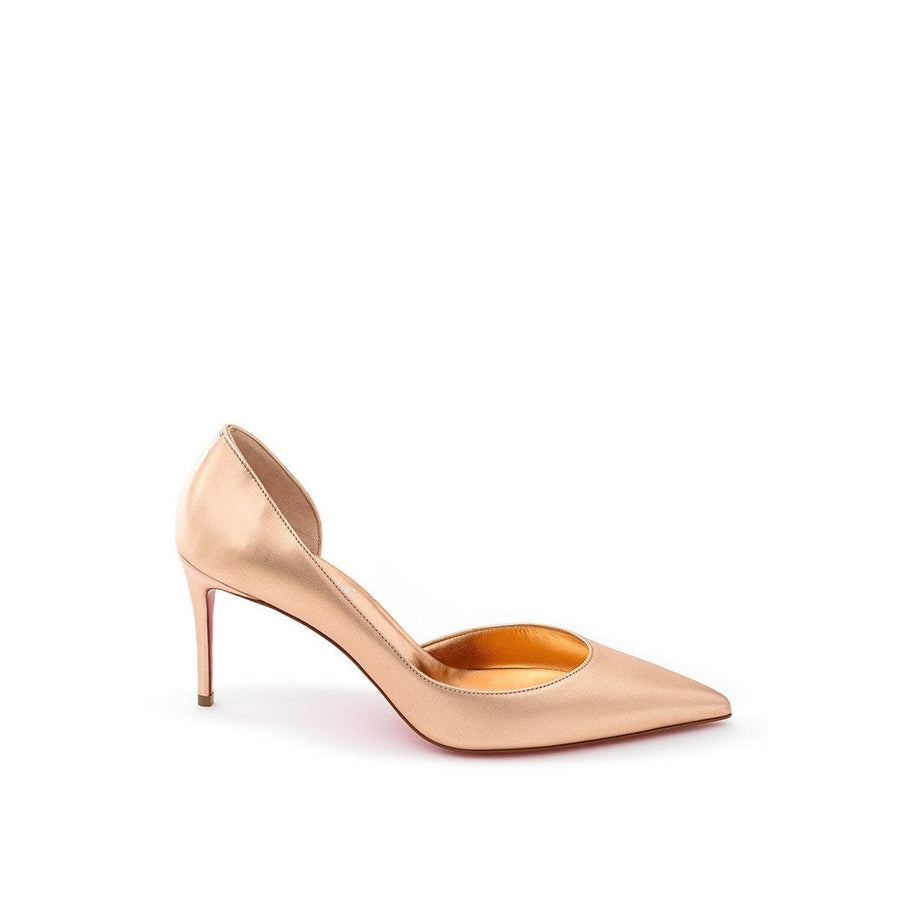 Christian Louboutin Rose Gold Metallic Leather Pumps