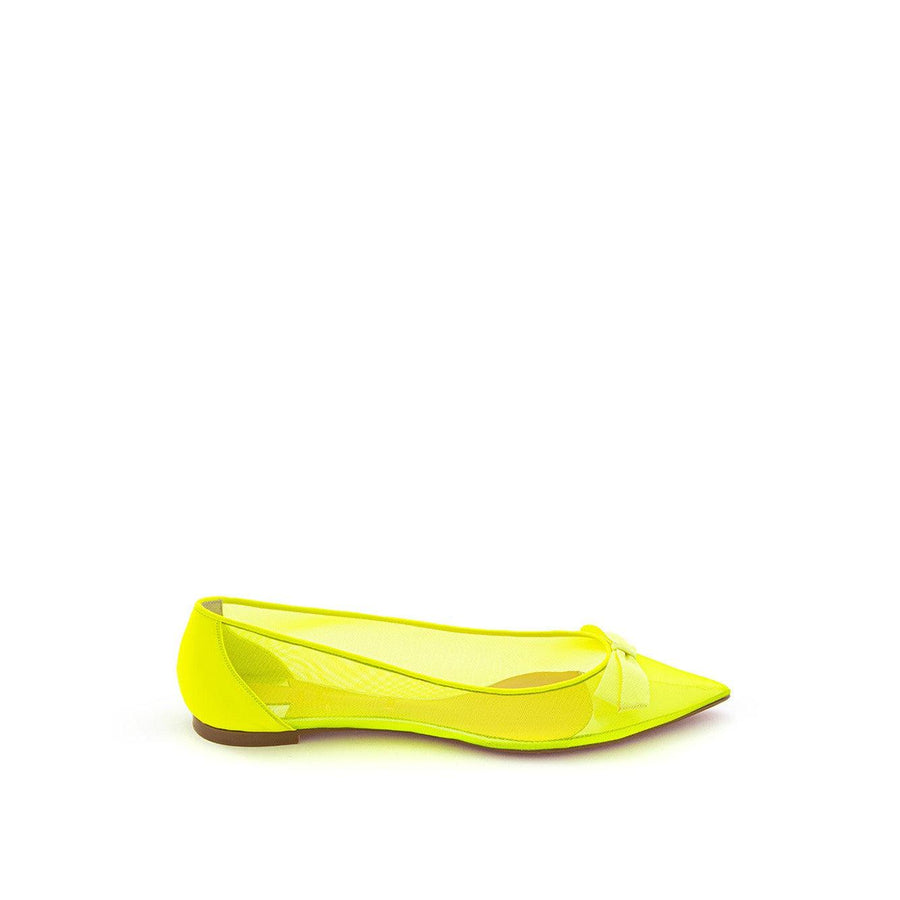 Christian Louboutin Vibrant Fluo Mesh Pointed Ballerinas