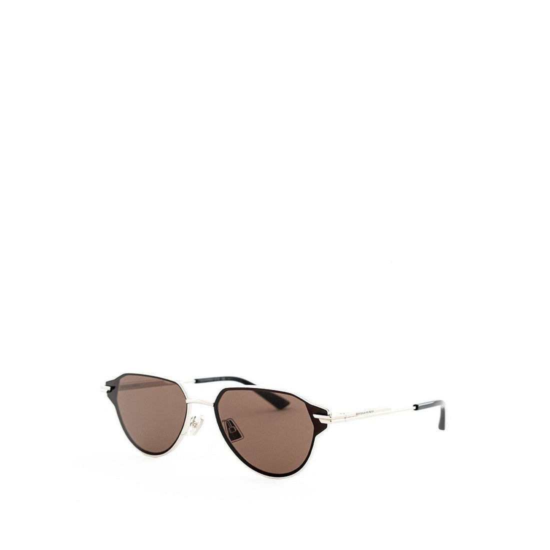 Bottega Veneta Elegant Silver Metal Sunglasses