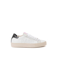 P448 Sleek White Leather Sneakers