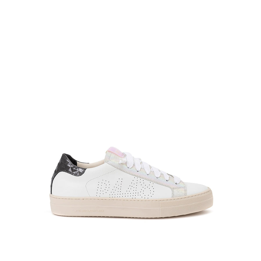 P448 Sleek White Leather Sneakers