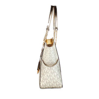 Michael Kors Jet Set Large Pale Gold Signature X Cross Chain Shoulder Tote Bag