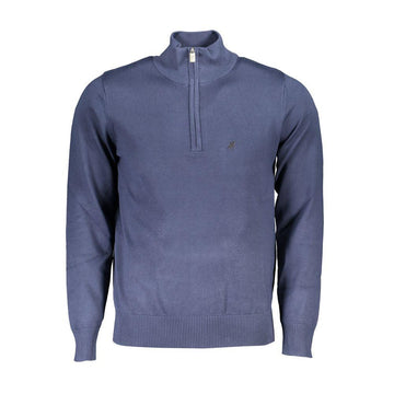 U.S. Grand Polo Elegant Blue Half-Zip Sweater