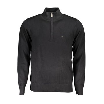 U.S. Grand Polo Elegant Half Zip Sweater with Embroidery Detail