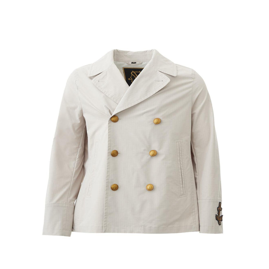 Sealup Chic Beige Honeycomb Peacoat Jacket