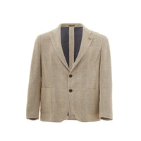 Lardini Timeless Beige Linen Deconstructed Jacket