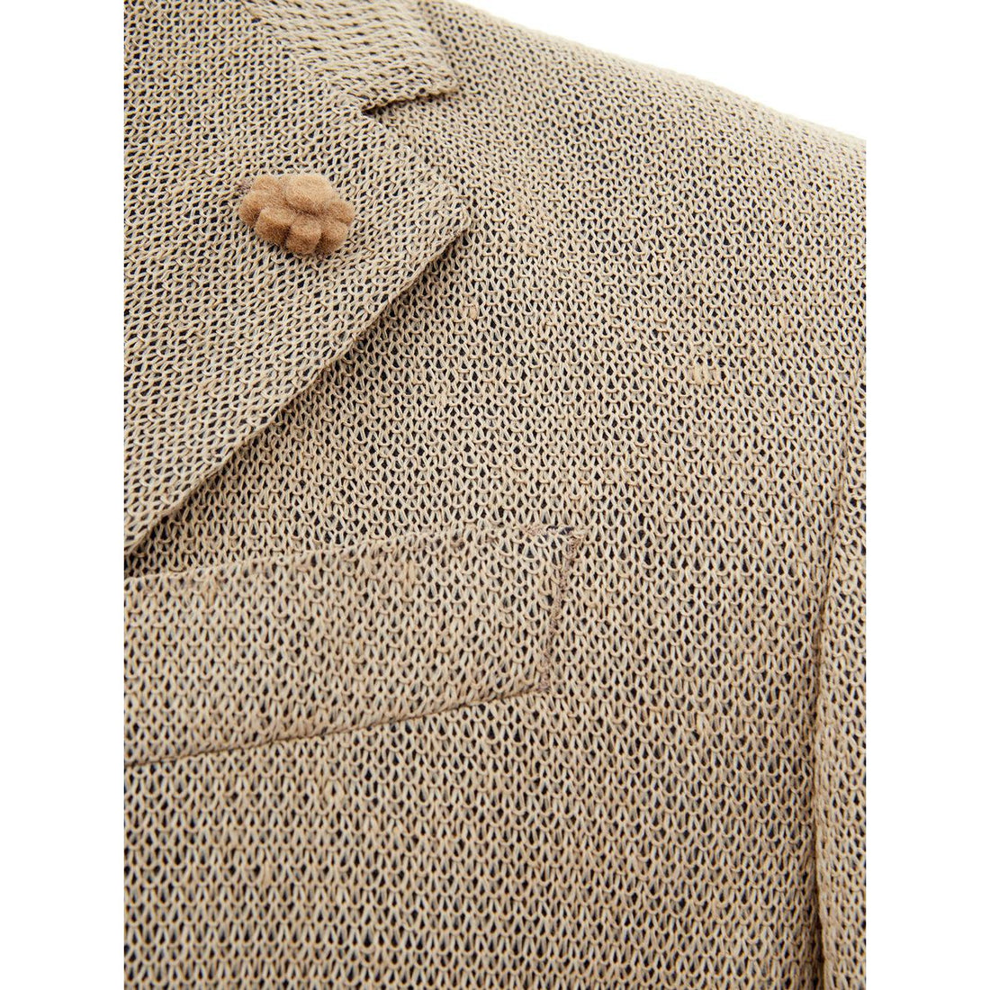 Lardini Timeless Beige Linen Deconstructed Jacket