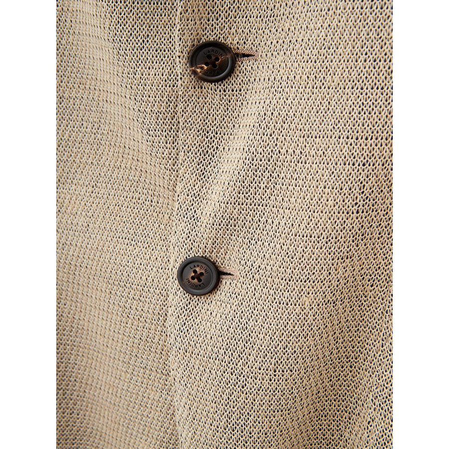 Lardini Timeless Beige Linen Deconstructed Jacket