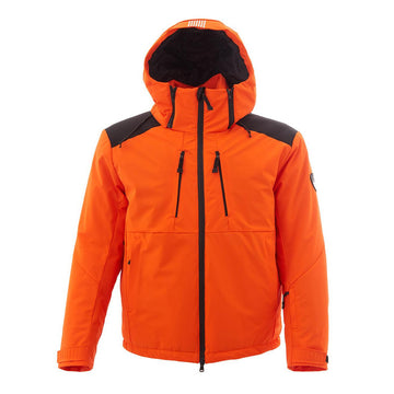 EA7 Emporio Armani Radiant Orange Technical Winter Jacket