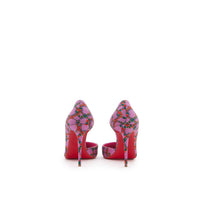 Christian Louboutin Elegant Satin Pink Pumps with Iconic Red Sole