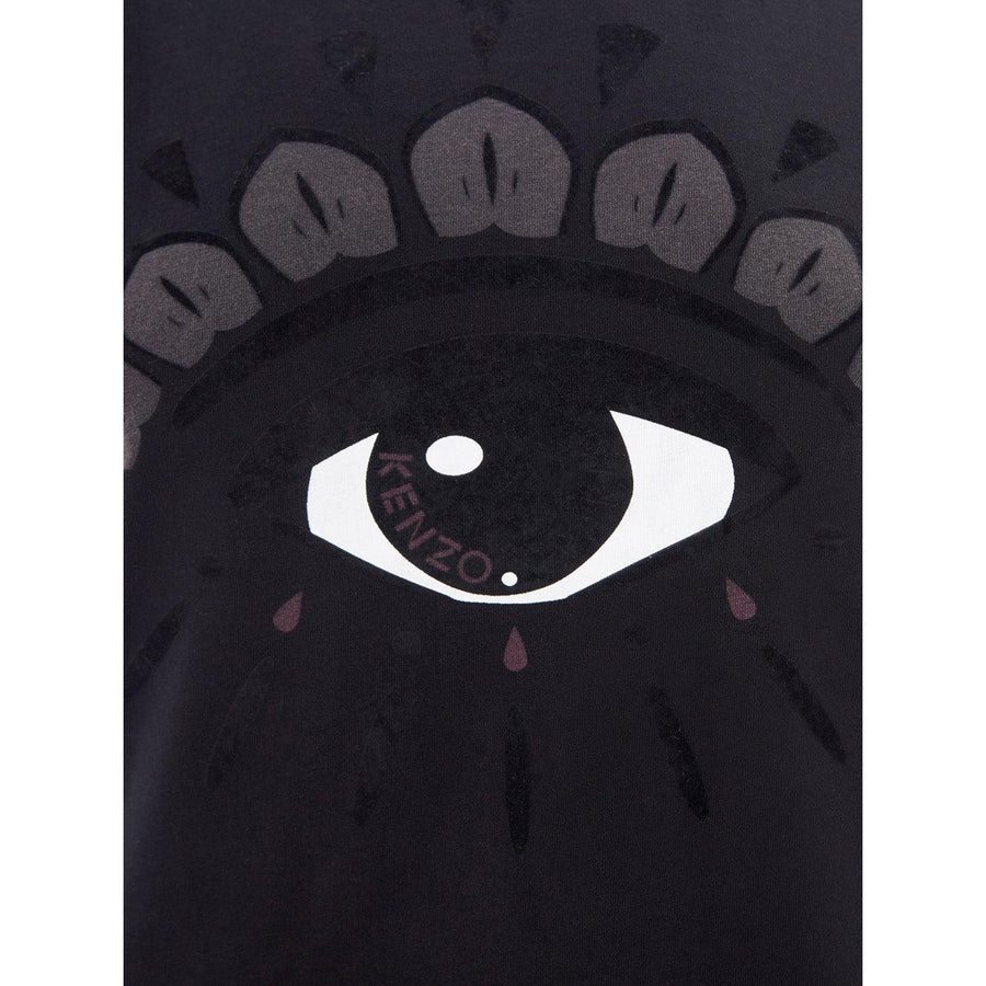 Kenzo Elegant Black Velvet Eye Tee - Pure Cotton