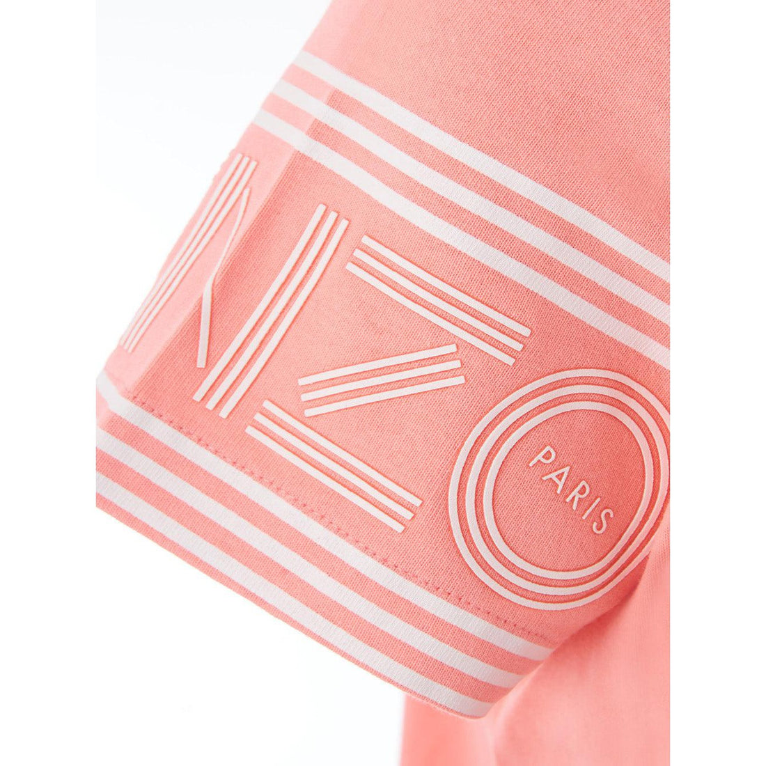 Kenzo Elegant Pink Logo Sleeve Tee for Stylish Males