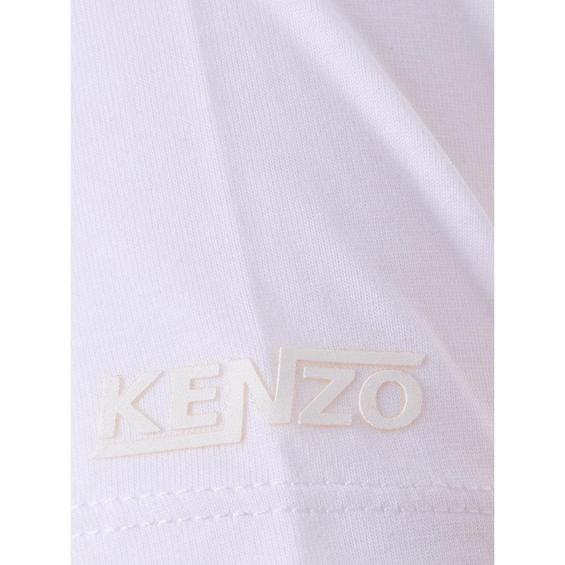 Kenzo Elegant Red Cotton T-Shirt with White Sleeves