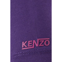 Kenzo Chic White Cotton T-Shirt with Purple Accents