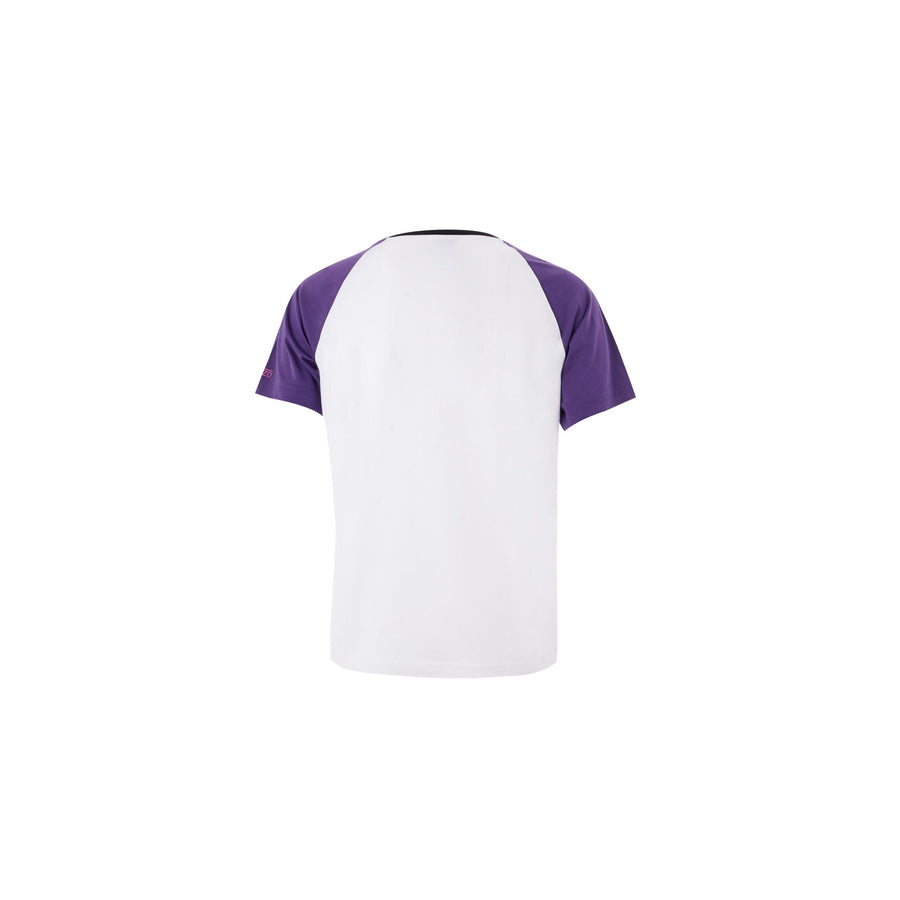 Kenzo Chic White Cotton T-Shirt with Purple Accents