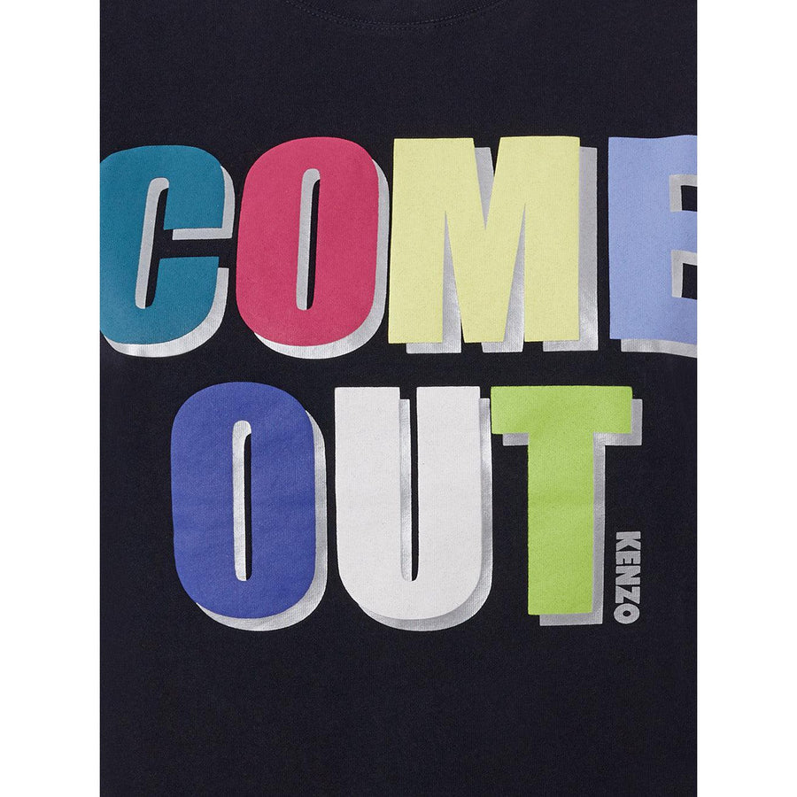 Kenzo Chic Multicolor Come Out Print Cotton Tee