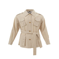 Sealup Elegant Beige Cotton Saharan Jacket