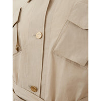 Sealup Elegant Beige Cotton Saharan Jacket