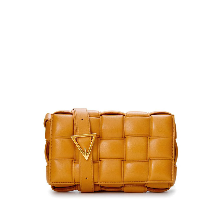 Bottega Veneta Elegant Caramel Padded Crossbody Bag