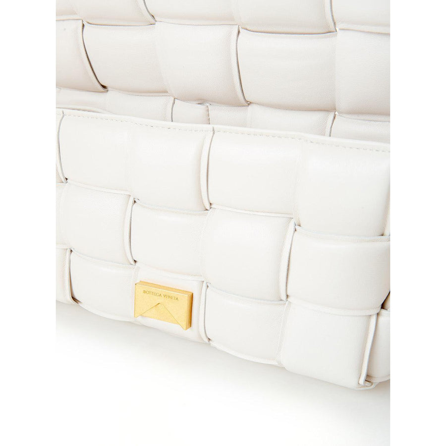 Bottega Veneta Elegant Padded White Leather Crossbody Bag