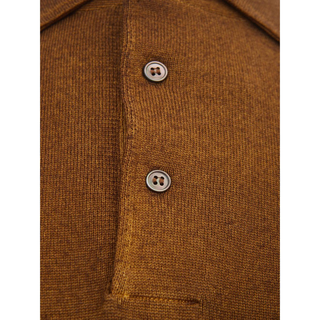 Gran Sasso Elegant Brown Wool Polo Sweater