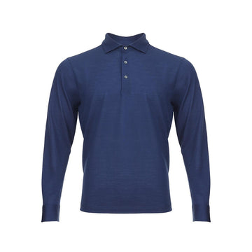 Gran Sasso Elegant Blue Wool Polo Sweater