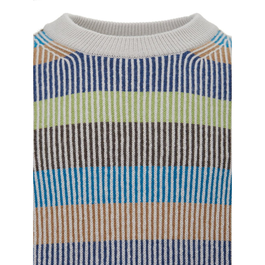 Gran Sasso Multicolor Cashmere Round Neck Sweater