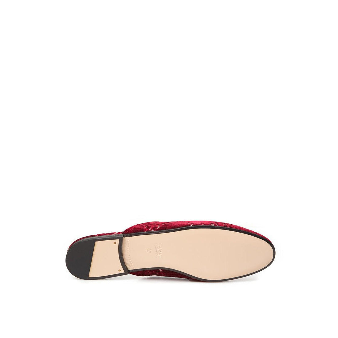 Gucci Elegant Red Velvet Slip-On Flats