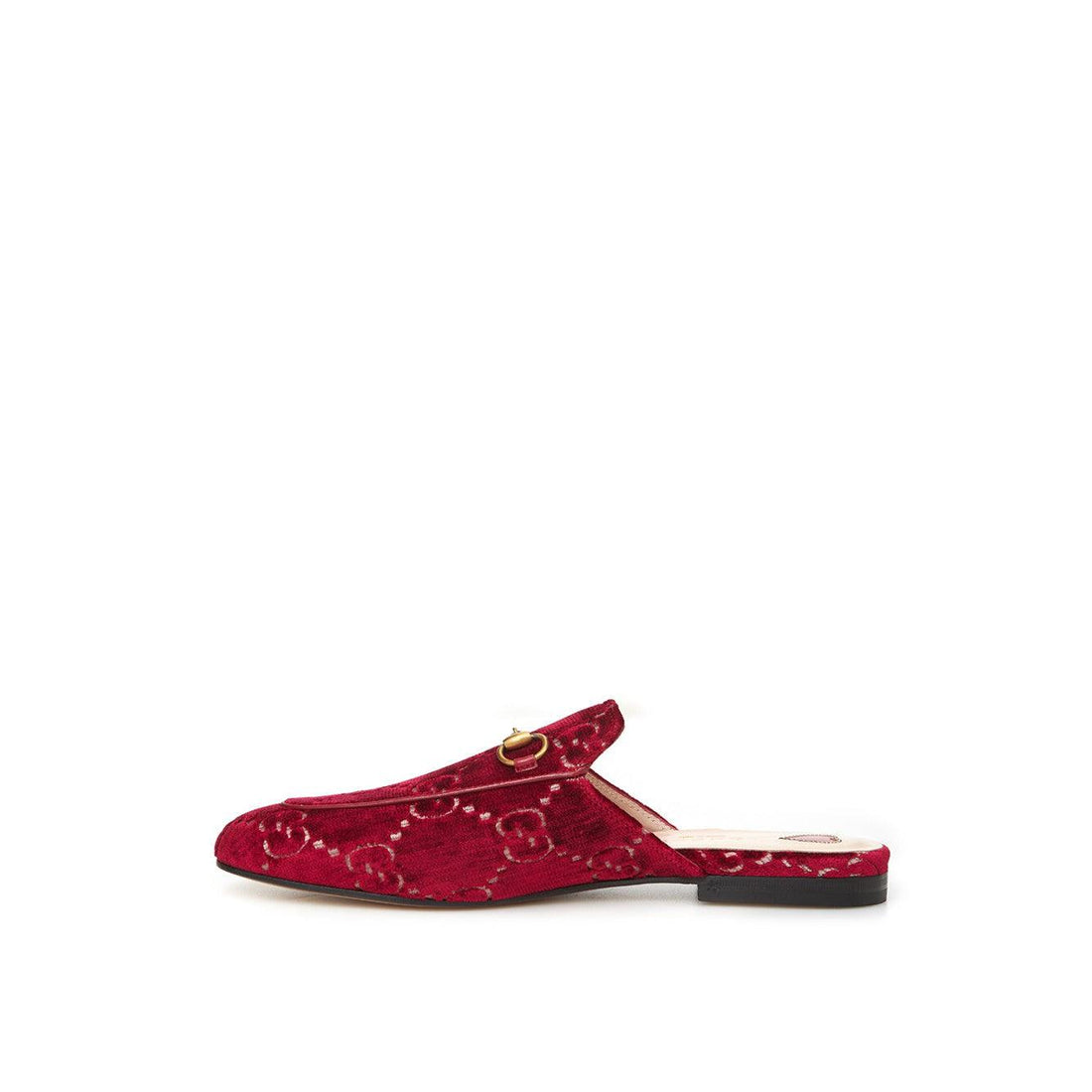 Gucci Elegant Red Velvet Slip-On Flats