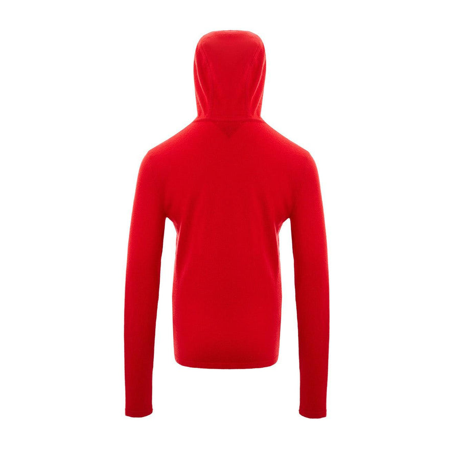 Bottega Veneta Elegant Red Cashmere Hooded Jumper