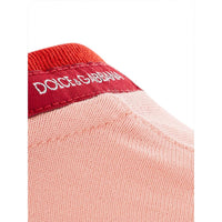 Dolce & Gabbana Elegant Pink Cotton Tee with Logo Print